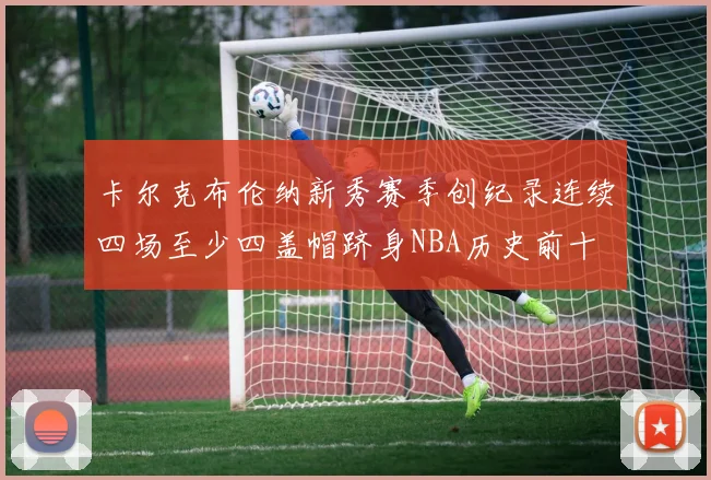 卡尔克布伦纳新秀赛季创纪录连续四场至少四盖帽跻身NBA历史前十